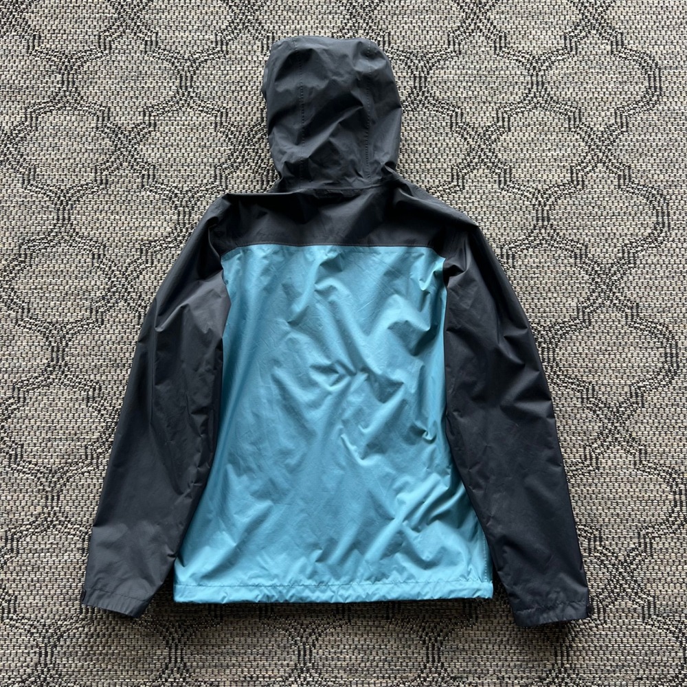 Mountain Hardwear Jacket Mens Small Blue Black Ripstop Hooded Gorpcore Hiking - Picture 2 of 9